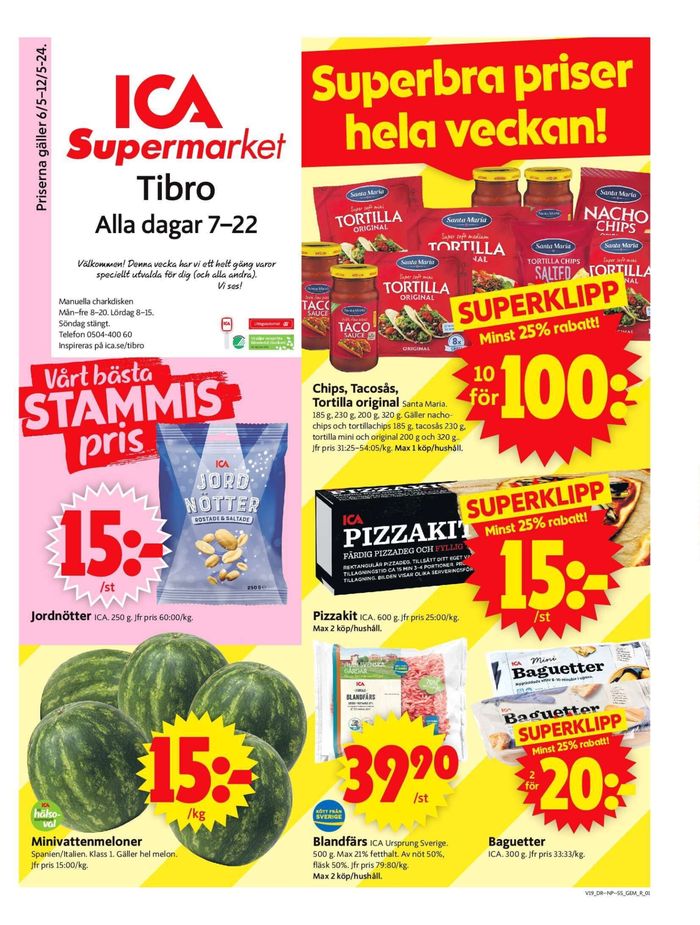 ICA Supermarket-katalog i Tibro | ICA Supermarket Erbjudanden | 2024-05-06 - 2024-05-12