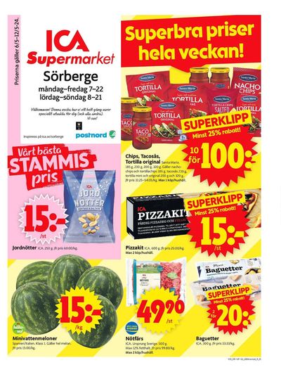 Erbjudanden av Matbutiker i Timrå | ICA Supermarket Erbjudanden de ICA Supermarket | 2024-05-06 - 2024-05-12