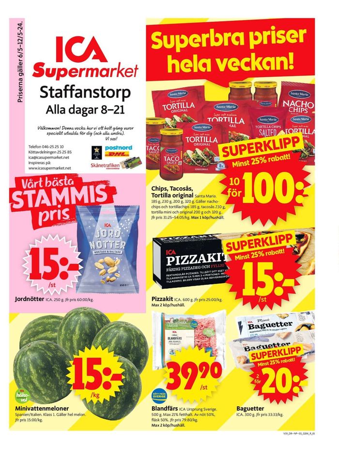 ICA Supermarket-katalog i Staffanstorp | ICA Supermarket Erbjudanden | 2024-05-06 - 2024-05-12
