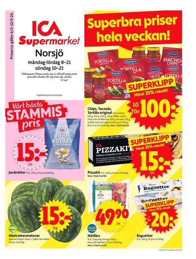 ICA Supermarket-katalog i Norsjö | ICA Supermarket Erbjudanden | 2024-05-06 - 2024-05-12