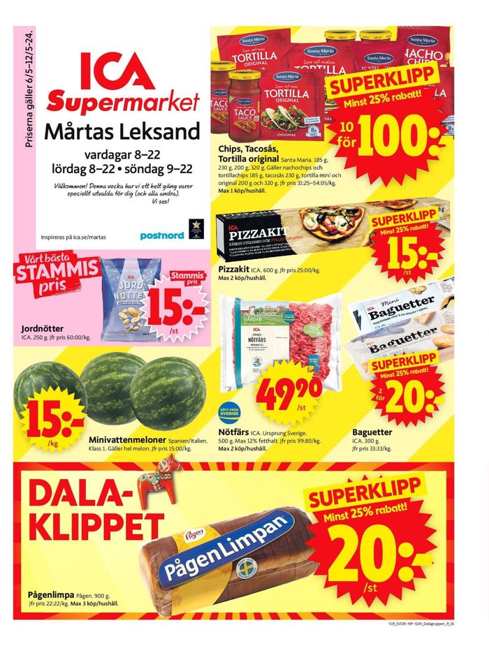 ICA Supermarket-katalog i Leksand | ICA Supermarket Erbjudanden | 2024-05-06 - 2024-05-12