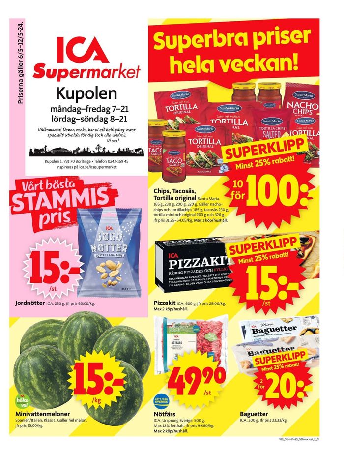 ICA Supermarket-katalog i Borlänge | ICA Supermarket Erbjudanden | 2024-05-06 - 2024-05-12