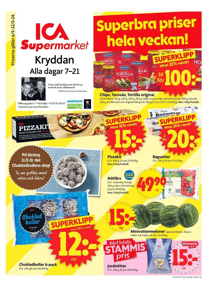 ICA Supermarket-katalog i Norrtälje | ICA Supermarket Erbjudanden | 2024-05-06 - 2024-05-12