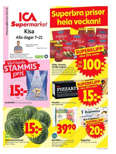Erbjudanden av Matbutiker i Ydre | ICA Supermarket Erbjudanden de ICA Supermarket | 2024-05-06 - 2024-05-12