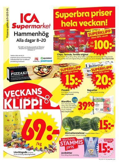 ICA Supermarket-katalog i Östra Tommarp | ICA Supermarket Erbjudanden | 2024-05-06 - 2024-05-12