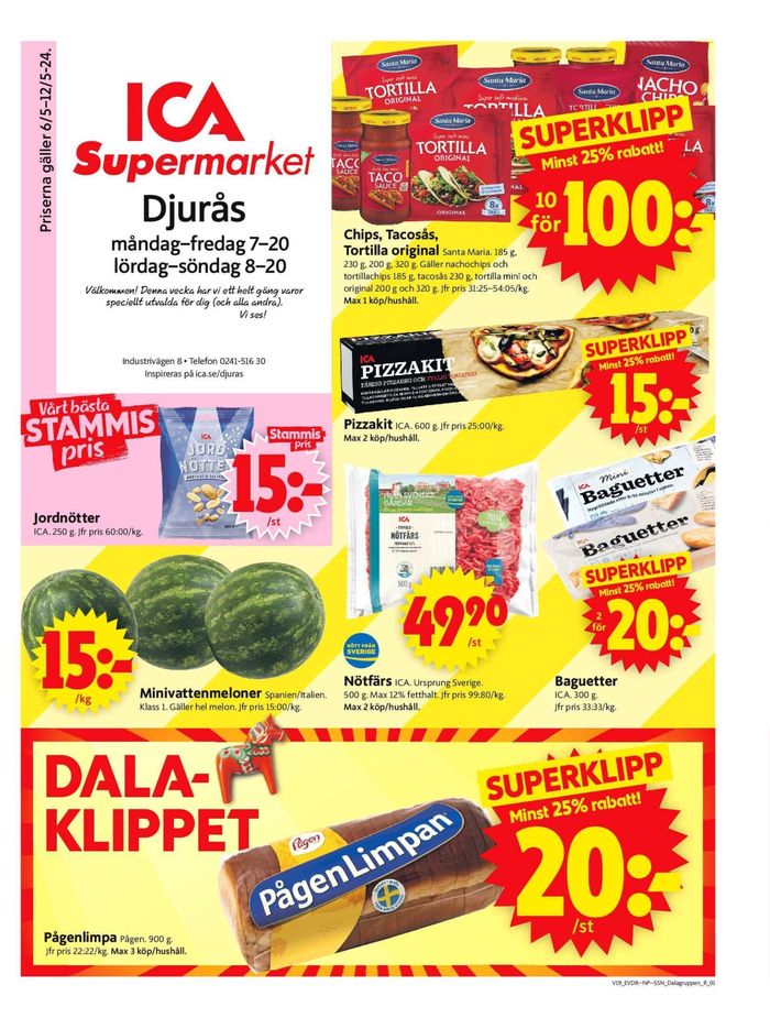 ICA Supermarket-katalog i Djurås | ICA Supermarket Erbjudanden | 2024-05-06 - 2024-05-12