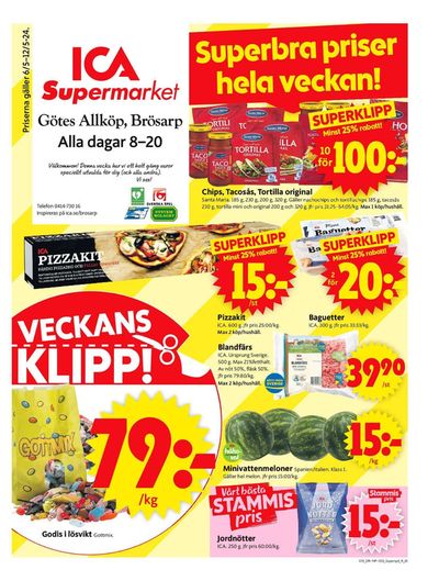 ICA Supermarket-katalog i Skåne-Tranås | ICA Supermarket Erbjudanden | 2024-05-06 - 2024-05-12