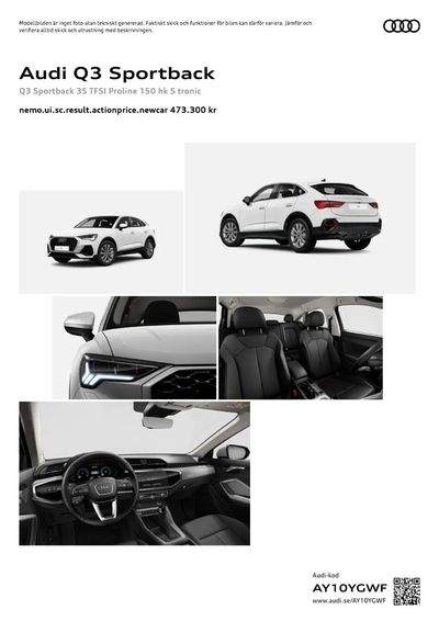 Erbjudanden av Bilar och Motor i Arvidsjaur | Audi Q3 Sportback de Audi | 2024-05-06 - 2025-05-06