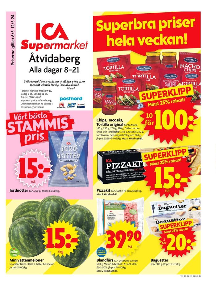ICA Supermarket-katalog i Åtvidaberg | ICA Supermarket Erbjudanden | 2024-05-06 - 2024-05-12