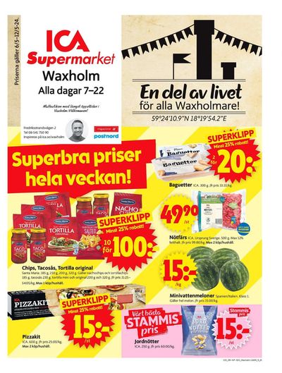 ICA Supermarket-katalog i Vaxholm | ICA Supermarket Erbjudanden | 2024-05-06 - 2024-05-12