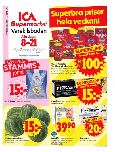 ICA Supermarket-katalog i Varekil | ICA Supermarket Erbjudanden | 2024-05-06 - 2024-05-12