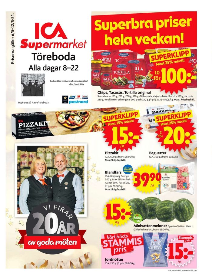 ICA Supermarket-katalog i Töreboda | ICA Supermarket Erbjudanden | 2024-05-06 - 2024-05-12