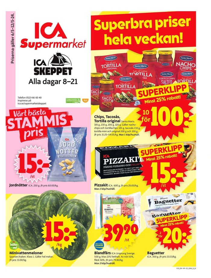 ICA Supermarket-katalog i Kungshamn | ICA Supermarket Erbjudanden | 2024-05-06 - 2024-05-12