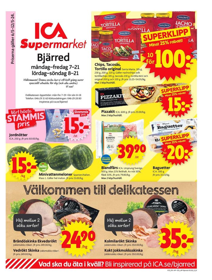 ICA Supermarket-katalog i Bjärred | ICA Supermarket Erbjudanden | 2024-05-06 - 2024-05-12
