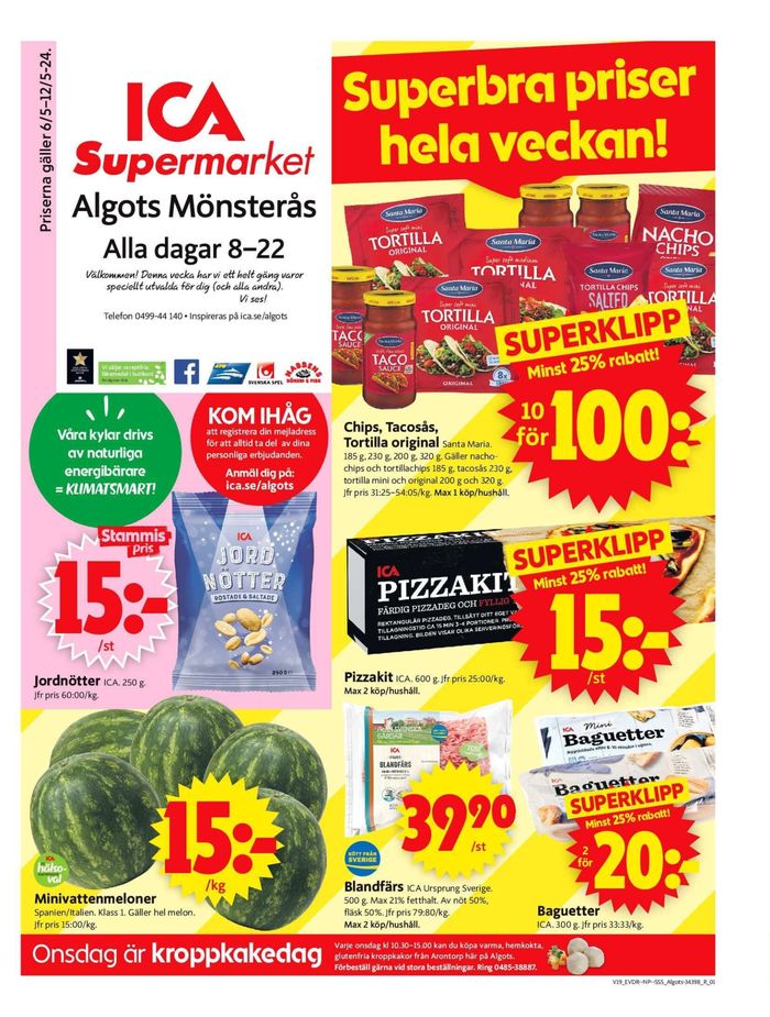ICA Supermarket-katalog i Mönsterås | ICA Supermarket Erbjudanden | 2024-05-06 - 2024-05-12