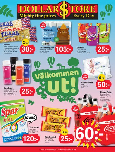 Erbjudanden av Matbutiker i Nynäshamn | DollarStore Erbjudanden de DollarStore | 2024-05-08 - 2024-05-22