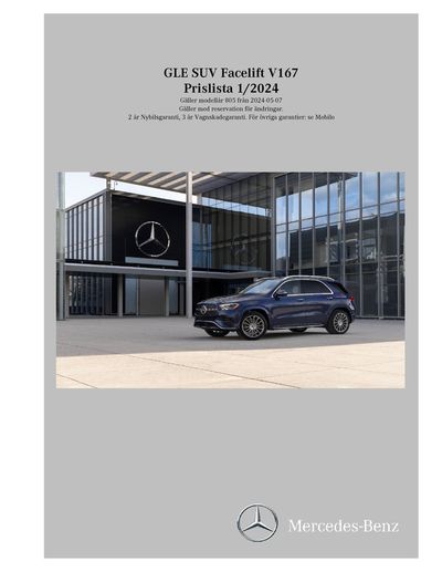 Mercedes-Benz-katalog i Västerås | Mercedes-Benz Offroader V167-fl | 2024-05-08 - 2025-05-08