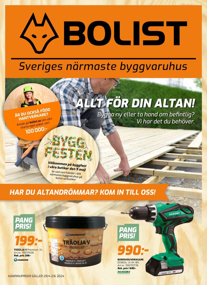 Bolist-katalog i Sjöbo (Skåne) | Sveriges närmaste byggvaruhus ! | 2024-05-08 - 2024-06-02