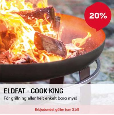 Erbjudanden av Bygg och Trädgård i Helsingborg | Hasta 20% eldfat - cook king ! de Byggmax | 2024-05-08 - 2024-05-31