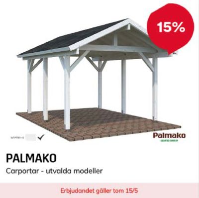 Erbjudanden av Bygg och Trädgård i Timrå | Hasta 15% palmako ! de Byggmax | 2024-05-08 - 2024-05-15