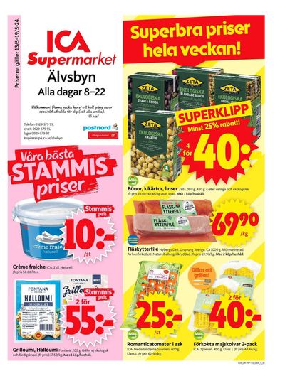 ICA Supermarket-katalog i Sikfors (Norrbotten) | ICA Supermarket Erbjudanden | 2024-05-13 - 2024-05-19