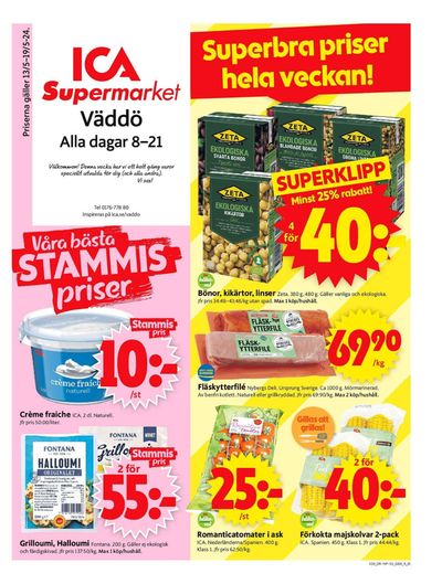 ICA Supermarket-katalog i Älmsta | ICA Supermarket Erbjudanden | 2024-05-13 - 2024-05-19