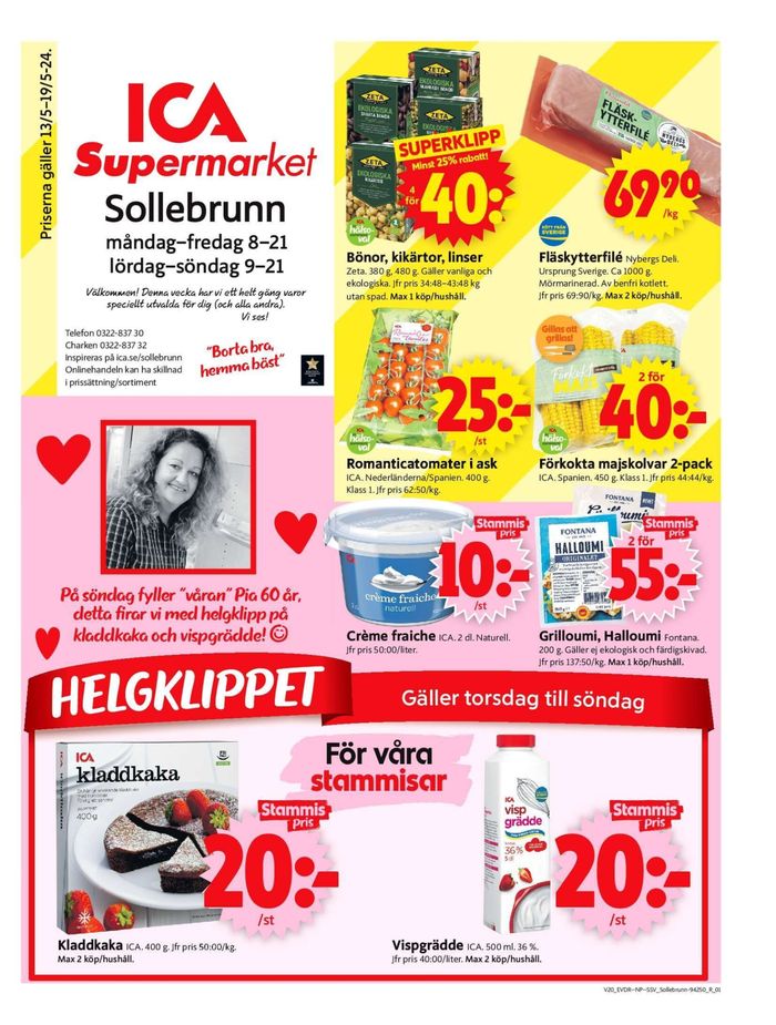 ICA Supermarket-katalog i Sollebrunn | ICA Supermarket Erbjudanden | 2024-05-13 - 2024-05-19