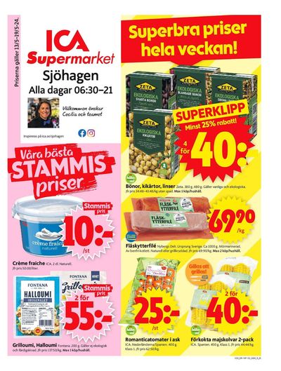ICA Supermarket-katalog i Tibble och Lundby | ICA Supermarket Erbjudanden | 2024-05-13 - 2024-05-19