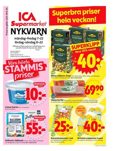 ICA Supermarket-katalog i Nykvarn | ICA Supermarket Erbjudanden | 2024-05-13 - 2024-05-19