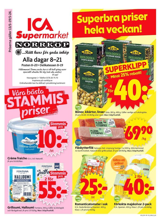ICA Supermarket-katalog i Norrtälje | ICA Supermarket Erbjudanden | 2024-05-13 - 2024-05-19