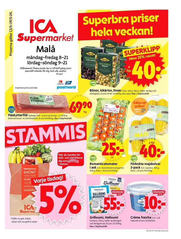 ICA Supermarket-katalog i Malå | ICA Supermarket Erbjudanden | 2024-05-13 - 2024-05-19
