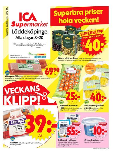 ICA Supermarket-katalog i Saxtorpsskogen | ICA Supermarket Erbjudanden | 2024-05-13 - 2024-05-19