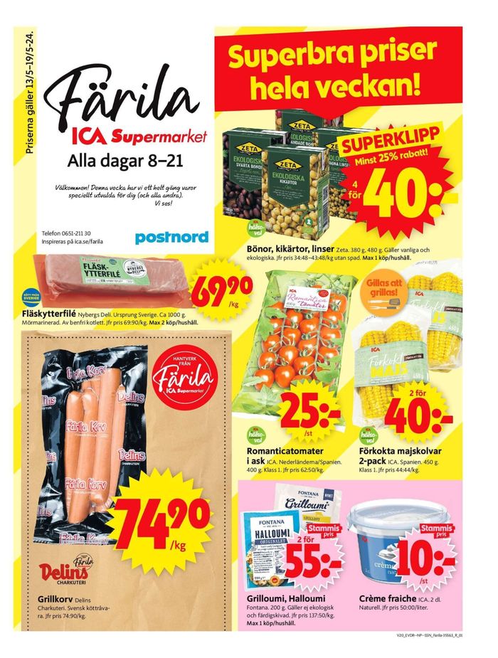 ICA Supermarket-katalog i Färila | ICA Supermarket Erbjudanden | 2024-05-13 - 2024-05-19