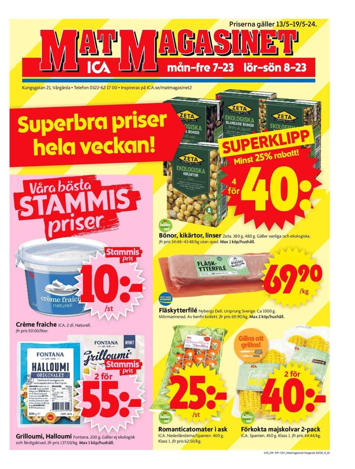 ICA Supermarket-katalog i Vårgårda | ICA Supermarket Erbjudanden | 2024-05-13 - 2024-05-19