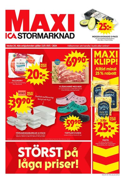 Erbjudanden av Matbutiker i Ängelholm | ICA Maxi Erbjudanden de ICA Maxi | 2024-05-13 - 2024-05-19