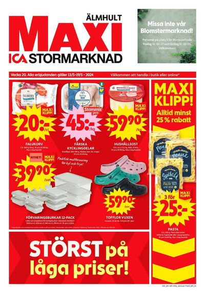 ICA Maxi-katalog i Älmhult | ICA Maxi Erbjudanden | 2024-05-13 - 2024-05-19