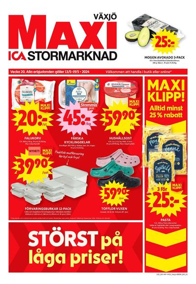 Erbjudanden av Matbutiker i Alvesta | ICA Maxi Erbjudanden de ICA Maxi | 2024-05-13 - 2024-05-19