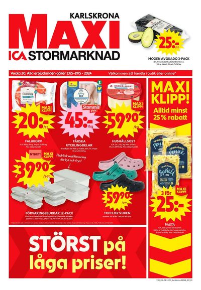 ICA Maxi-katalog i Drottningskär | ICA Maxi Erbjudanden | 2024-05-13 - 2024-05-19