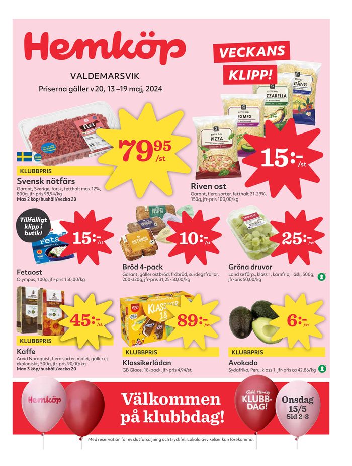 Hemköp-katalog i Valdemarsvik | Hemköp Erbjudanden | 2024-05-13 - 2024-05-19