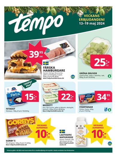 Erbjudanden av Matbutiker i Lidingö | Veckans erbjudanden Tempo de Tempo | 2024-05-13 - 2024-05-27