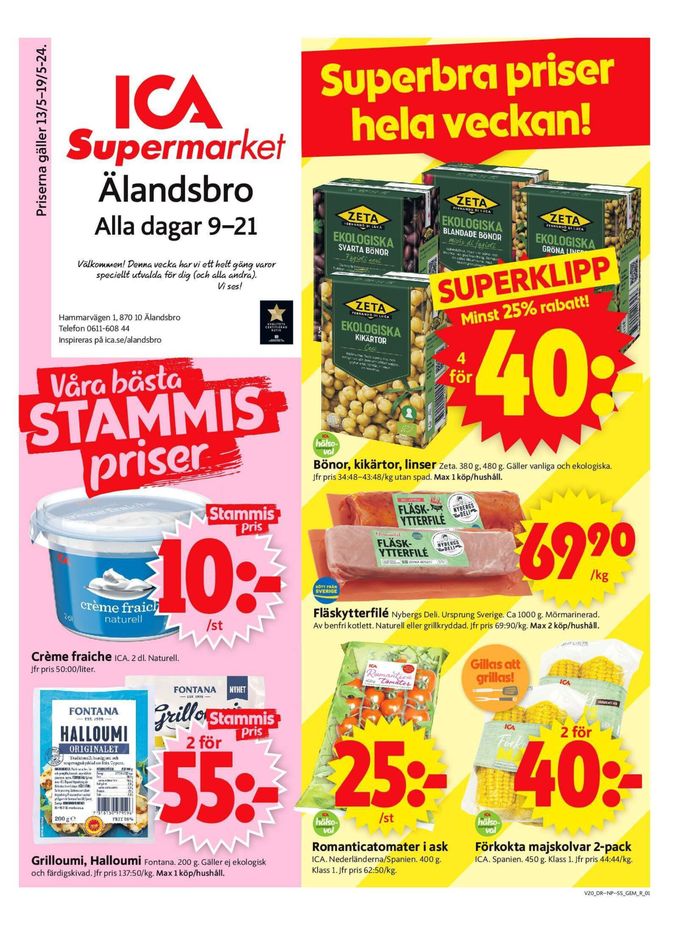 ICA Supermarket-katalog i Älandsbro | ICA Supermarket Erbjudanden | 2024-05-13 - 2024-05-19