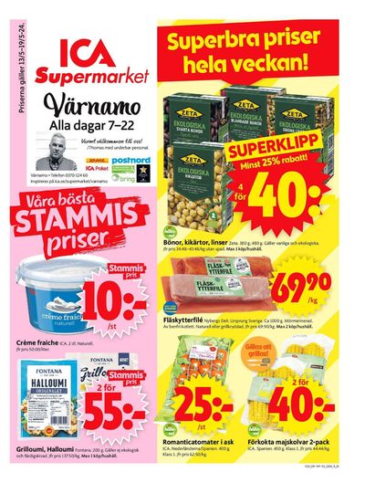 ICA Supermarket-katalog i Värnamo | ICA Supermarket Erbjudanden | 2024-05-13 - 2024-05-19