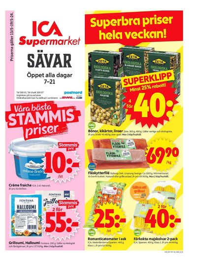 ICA Supermarket-katalog i Täfteå | ICA Supermarket Erbjudanden | 2024-05-13 - 2024-05-19
