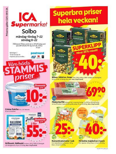 ICA Supermarket-katalog i Vårsta | ICA Supermarket Erbjudanden | 2024-05-13 - 2024-05-19