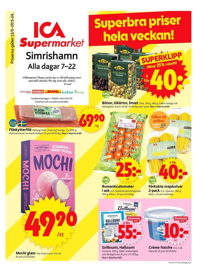 ICA Supermarket-katalog i Simrishamn | ICA Supermarket Erbjudanden | 2024-05-13 - 2024-05-19