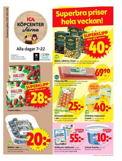 ICA Supermarket-katalog i Ytterjärna | ICA Supermarket Erbjudanden | 2024-05-13 - 2024-05-19