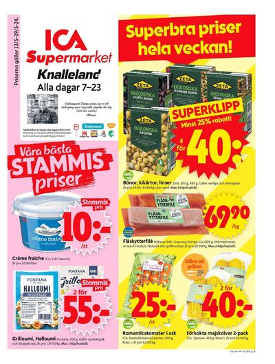 Erbjudanden av Matbutiker i Borås | ICA Supermarket Erbjudanden de ICA Supermarket | 2024-05-13 - 2024-05-19