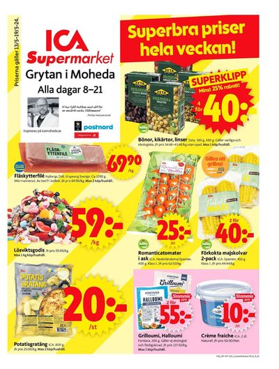ICA Supermarket-katalog i Rydaholm | ICA Supermarket Erbjudanden | 2024-05-13 - 2024-05-19