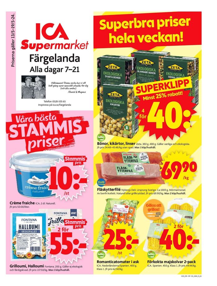 ICA Supermarket-katalog i Färgelanda | ICA Supermarket Erbjudanden | 2024-05-13 - 2024-05-19