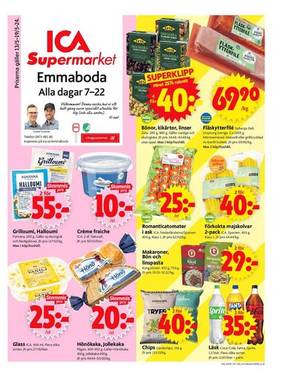 Erbjudanden av Matbutiker i Eriksmåla | ICA Supermarket Erbjudanden de ICA Supermarket | 2024-05-13 - 2024-05-19